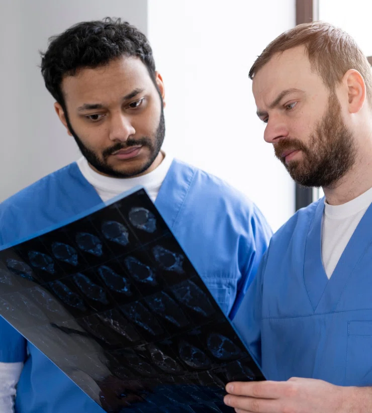 Doctor Checking reports in Ghanaur